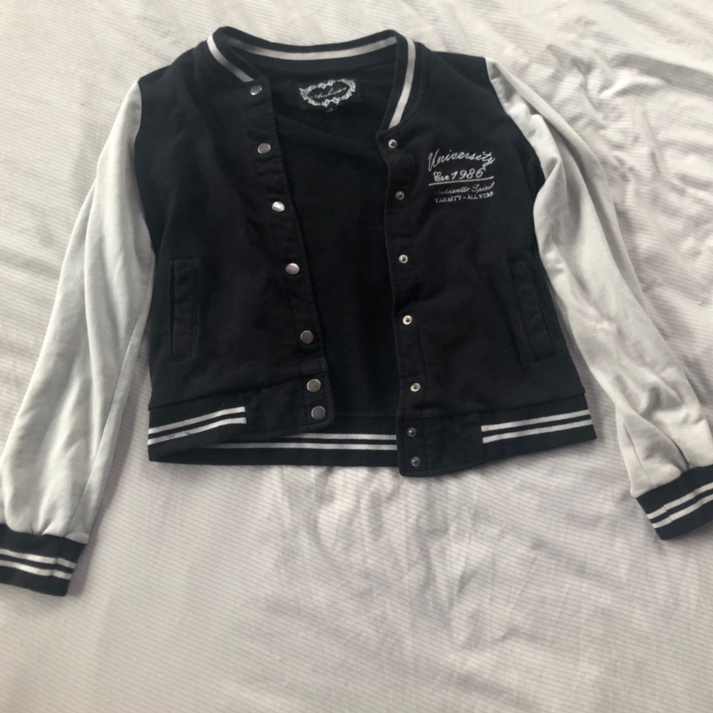 Black and white varsity Ambiance jacket size S